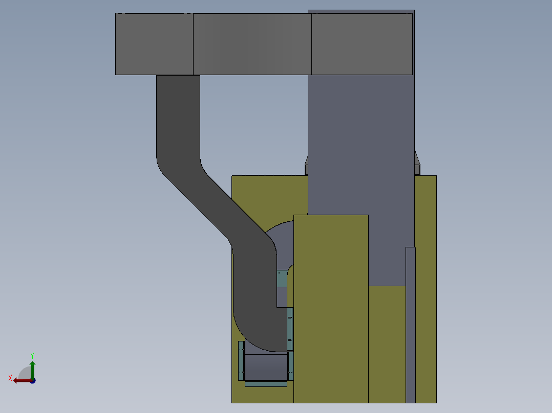 A2005235-定制薄钢板管道后视图