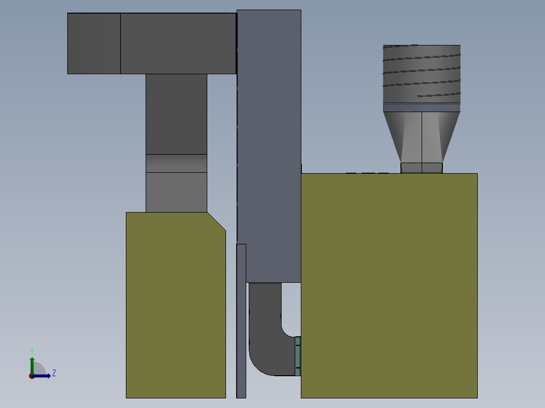 A2005235-定制薄钢板管道左视图