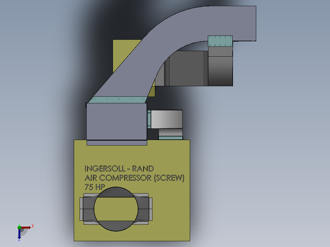 A2005235-定制薄钢板管道俯视图