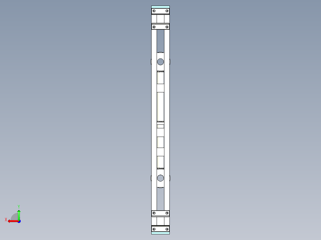 齿轮传动组机构设计后视图