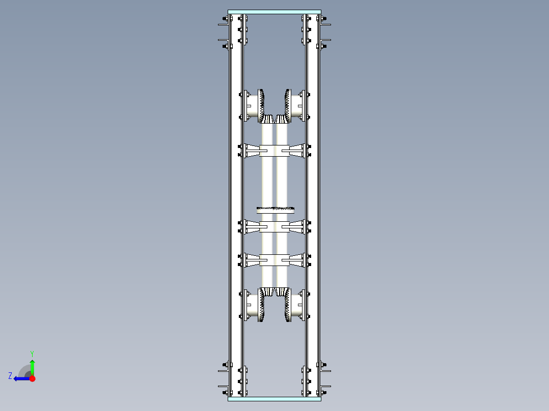 齿轮传动组机构设计右视图