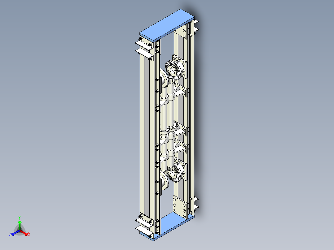 齿轮传动组机构设计正等轴测图
