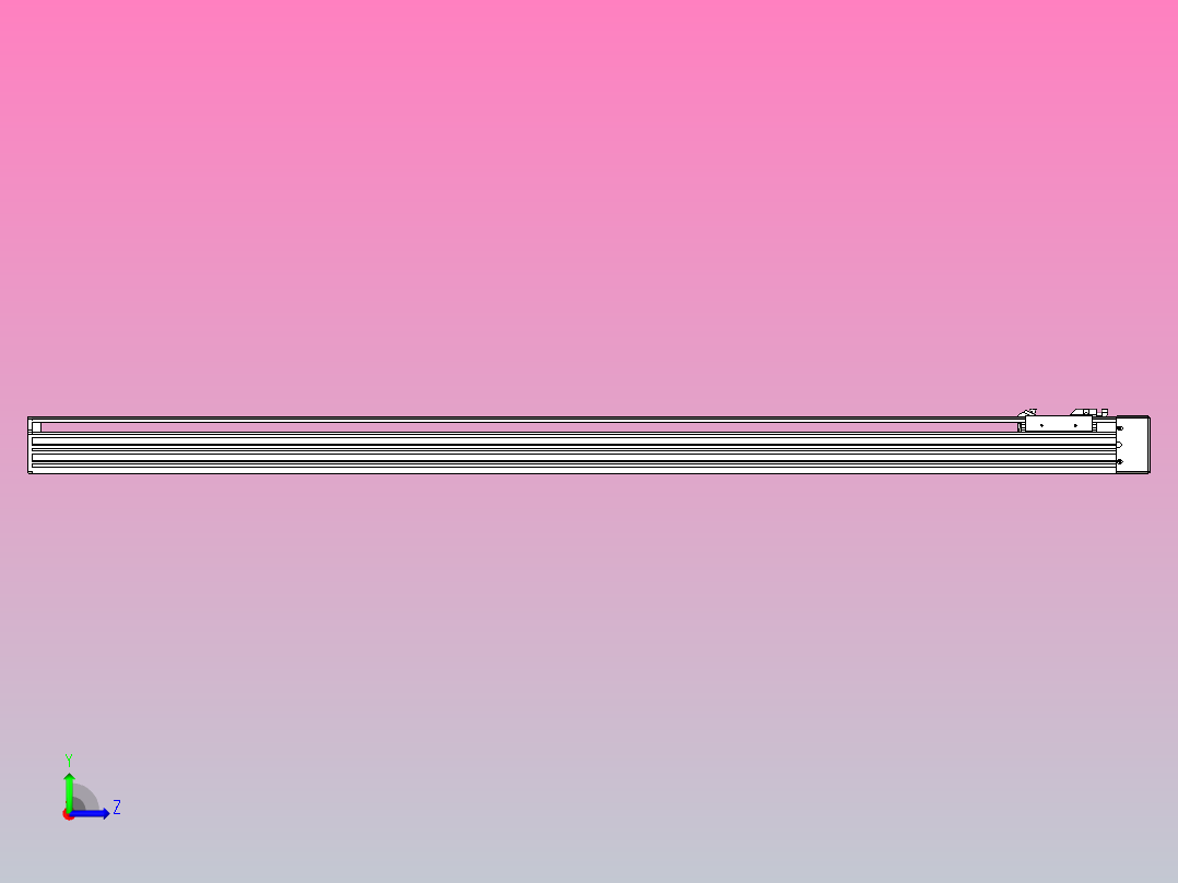 日规模组半封闭丝杆TPA-HNR-85S-1610-L1150-MR-Y-P20-N3左视图