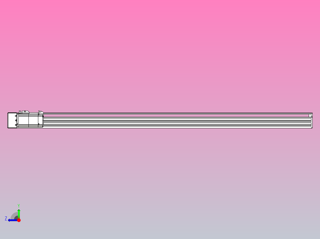 日规模组半封闭丝杆TPA-HNR-85S-1610-L1150-MR-Y-P20-N3右视图