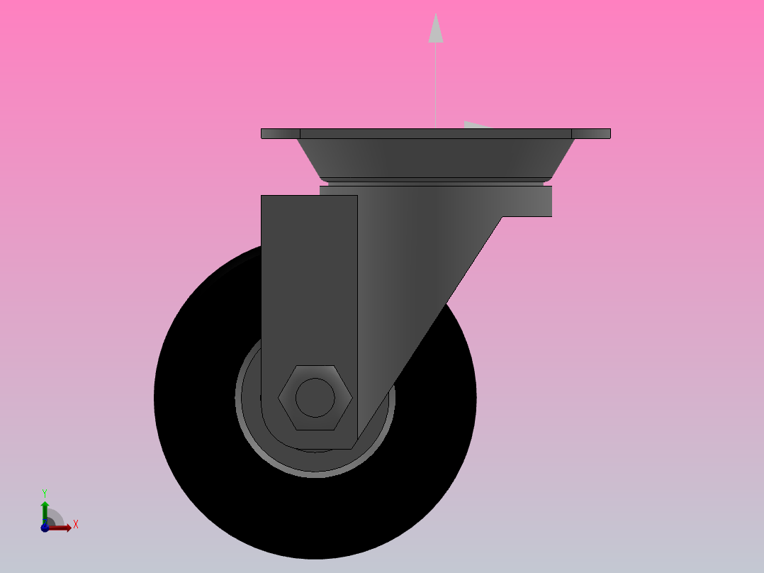 脚轮CMGJ75_R前视图