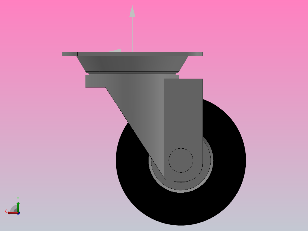 脚轮CMGJ75_R后视图