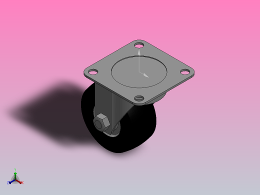 脚轮CMGJ75_R正等轴测缩略图