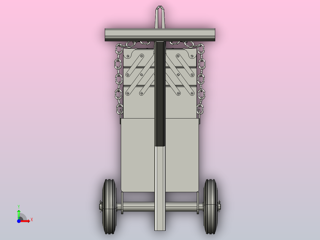 工具箱小车前视图