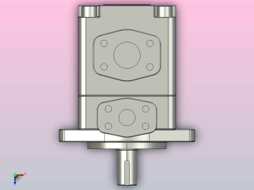 PV2R2法兰安装型油泵[PV2R2-26-F-RAB]俯视图