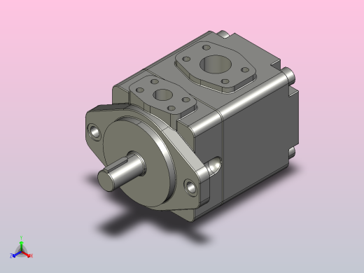 PV2R2法兰安装型油泵[PV2R2-26-F-RAB]正等轴测缩略图