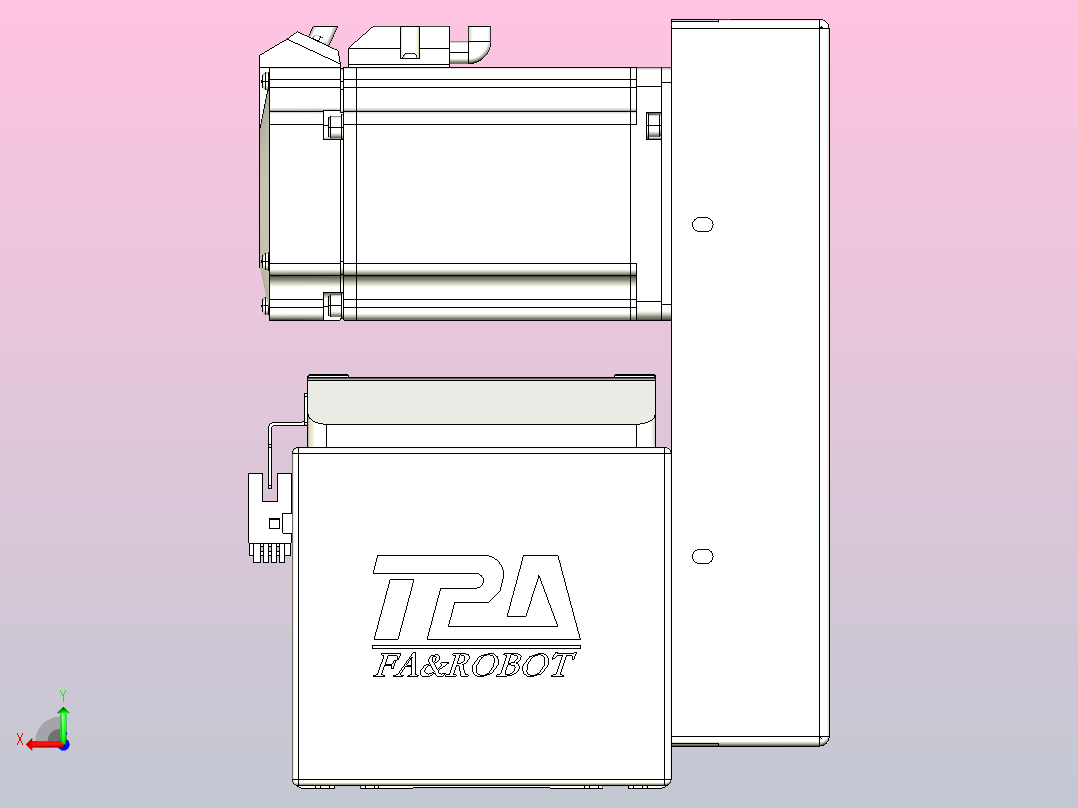 伺服电机集成皮带传动直线执行器TPA-OCB-120-224-L150-RU-P75-N3后视图