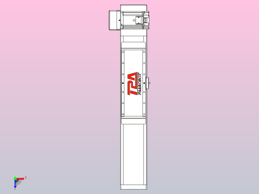 伺服电机集成皮带传动直线执行器TPA-OCB-120-224-L150-RU-P75-N3俯视缩略图
