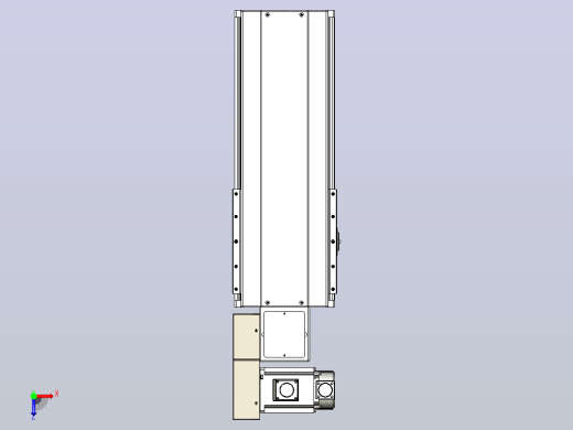 皮带直线轴半封闭可选导轨TPA-HNB-220D-176-L250-ML-Y-P1K-N3俯视缩略图