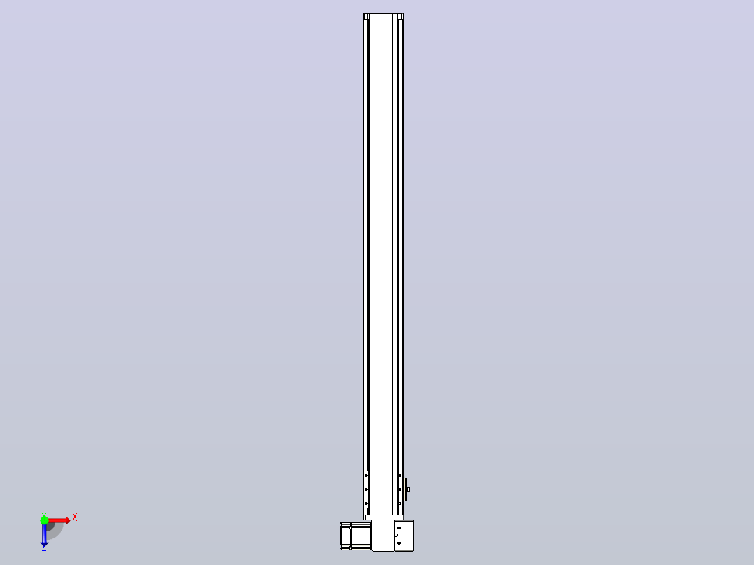 皮带直线轴半封闭可选导轨TPA-HNB-85S-90-L900-RP-C-P20-N3俯视图