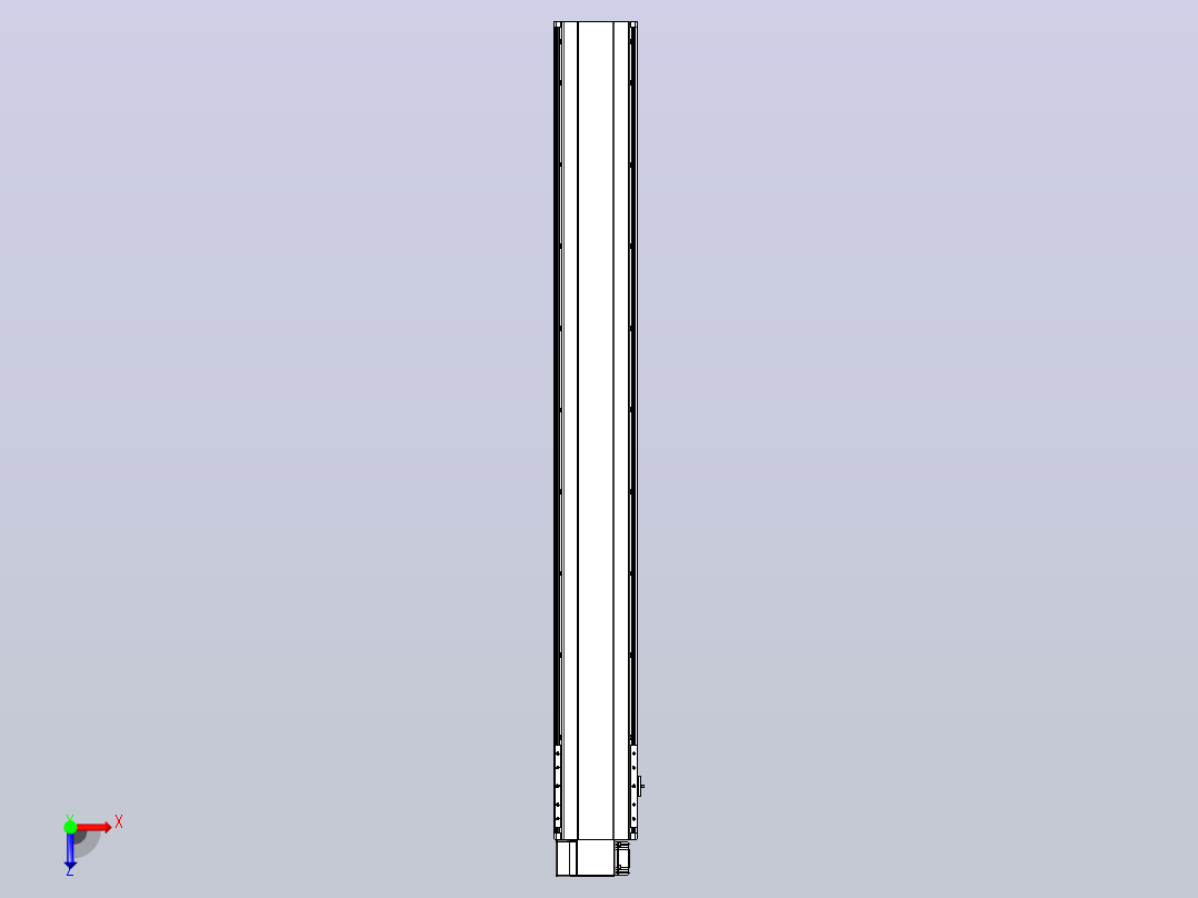 皮带直线轴半封闭可选导轨TPA-HNB-202D-140-L1650-LP-C-P75-N3俯视图