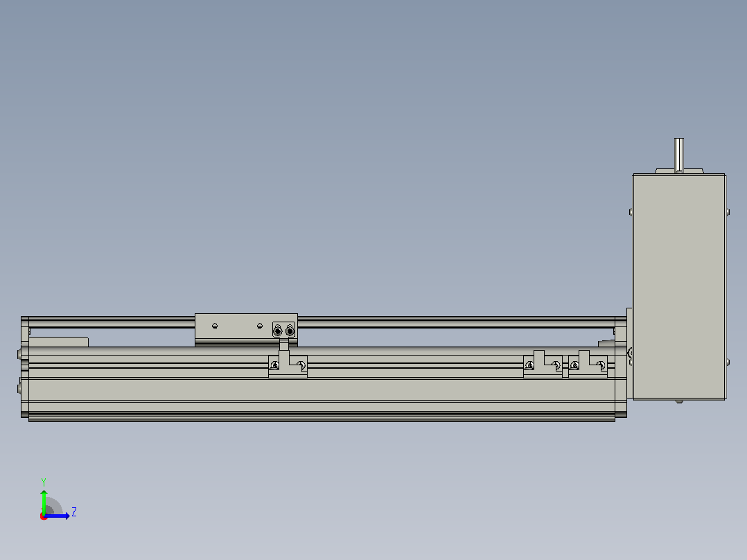 MT75BT半封闭皮带滑台[MT75BT.L80.200.LU.P40.C3]左视图