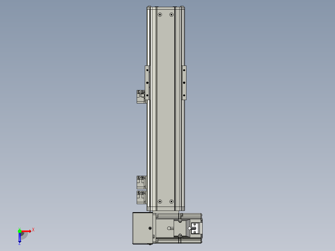 MT75BT半封闭皮带滑台[MT75BT.L80.200.LU.P40.C3]俯视图