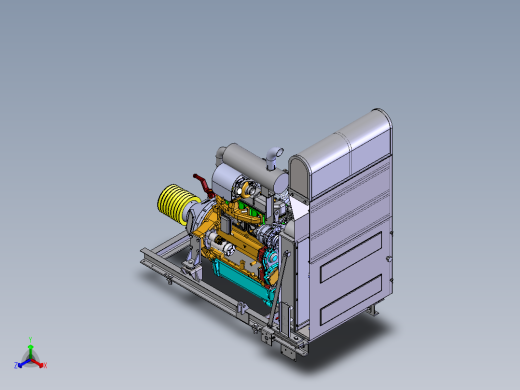 YC4112ZLQ柴油发动机正等轴测缩略图