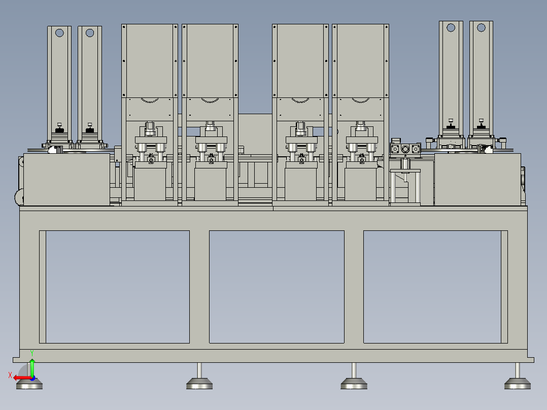 智能卡冲切机3D模型后视图