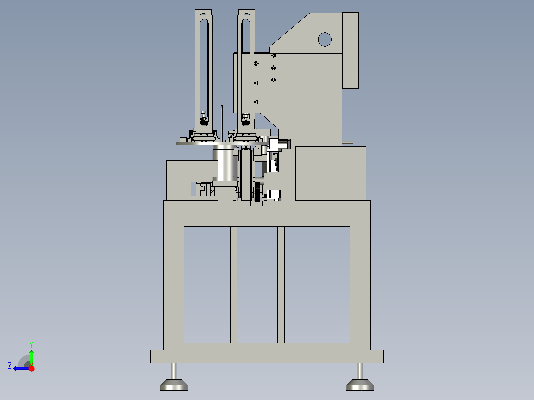 智能卡冲切机3D模型右视图