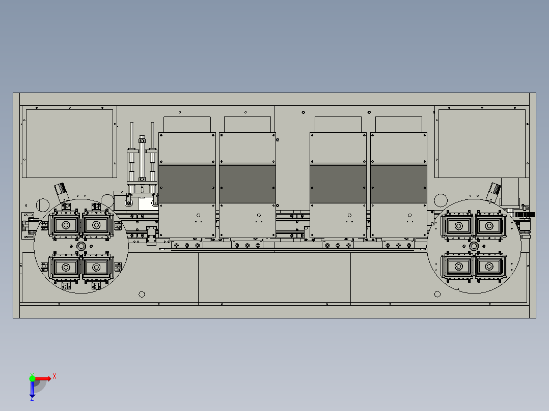 智能卡冲切机3D模型俯视图
