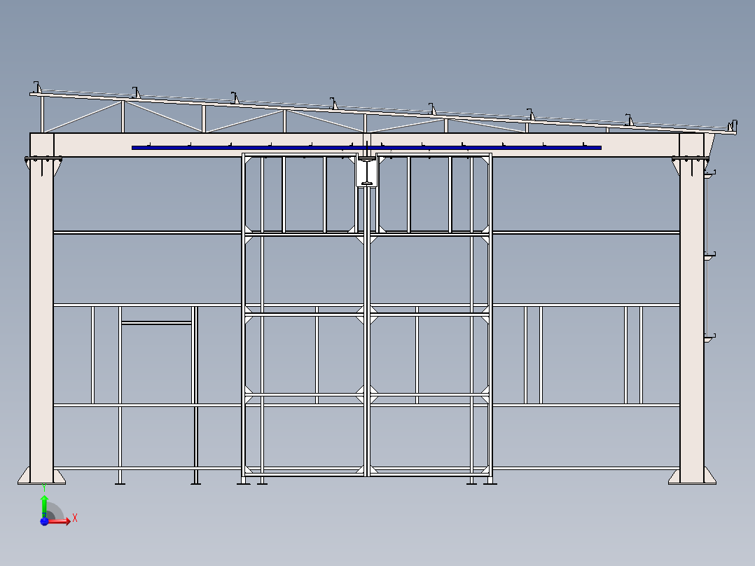 厂房钢构骨架（实际应用前视图