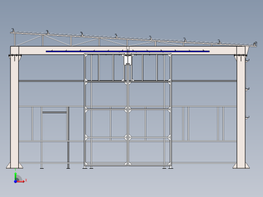 厂房钢构骨架（实际应用前视缩略图