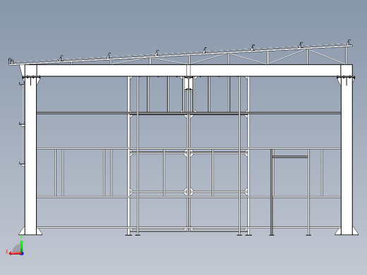 厂房钢构骨架（实际应用后视缩略图