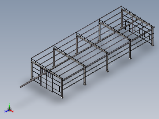厂房钢构骨架（实际应用正等轴测缩略图