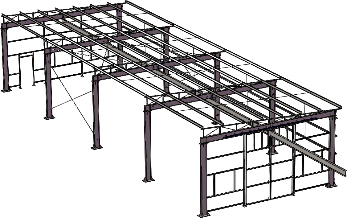 厂房钢构骨架（实际应用