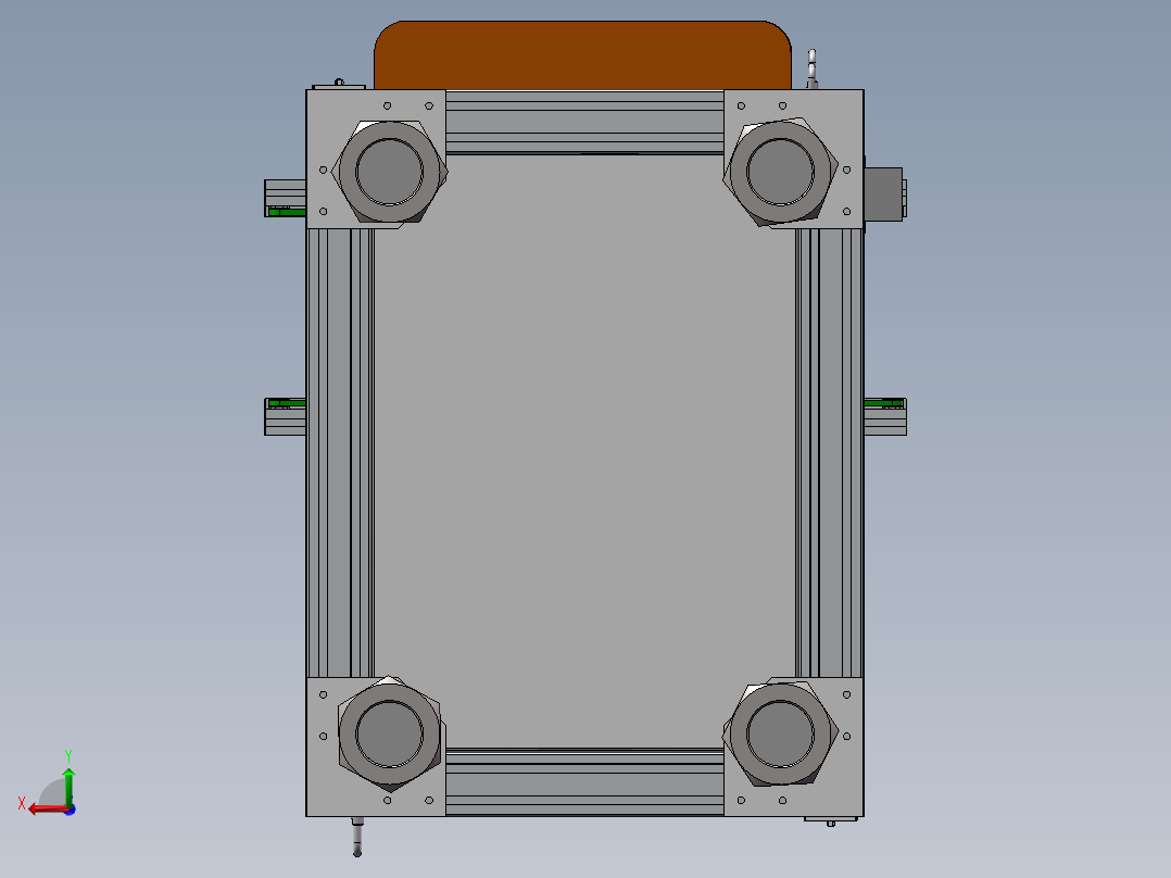 自动化丝杠升降机3D图纸 T153 非标自动化设备3D图纸3D模型后视图