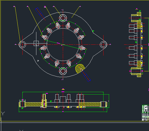 钻孔组合机床（钻模夹具，6个10.5孔）【优秀含CAD图纸】