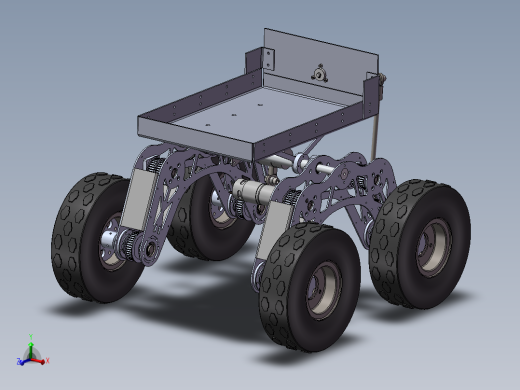 4轮驱动机器人模型