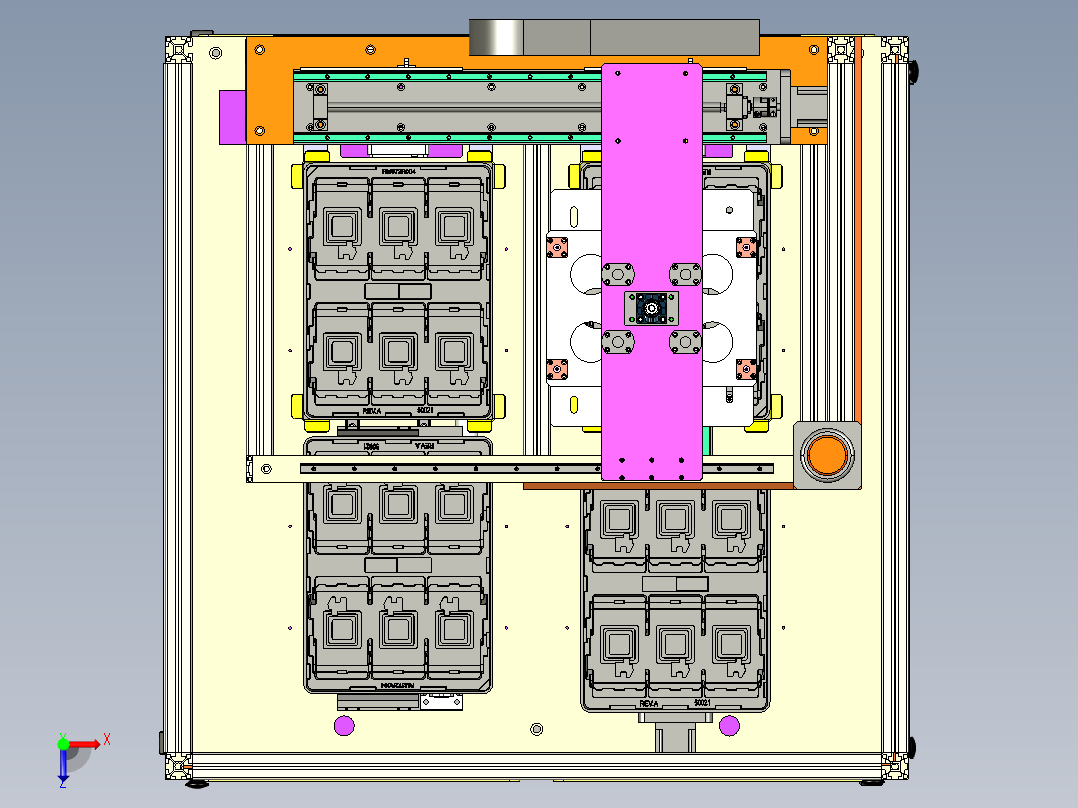 tray盘移载机 俯视图