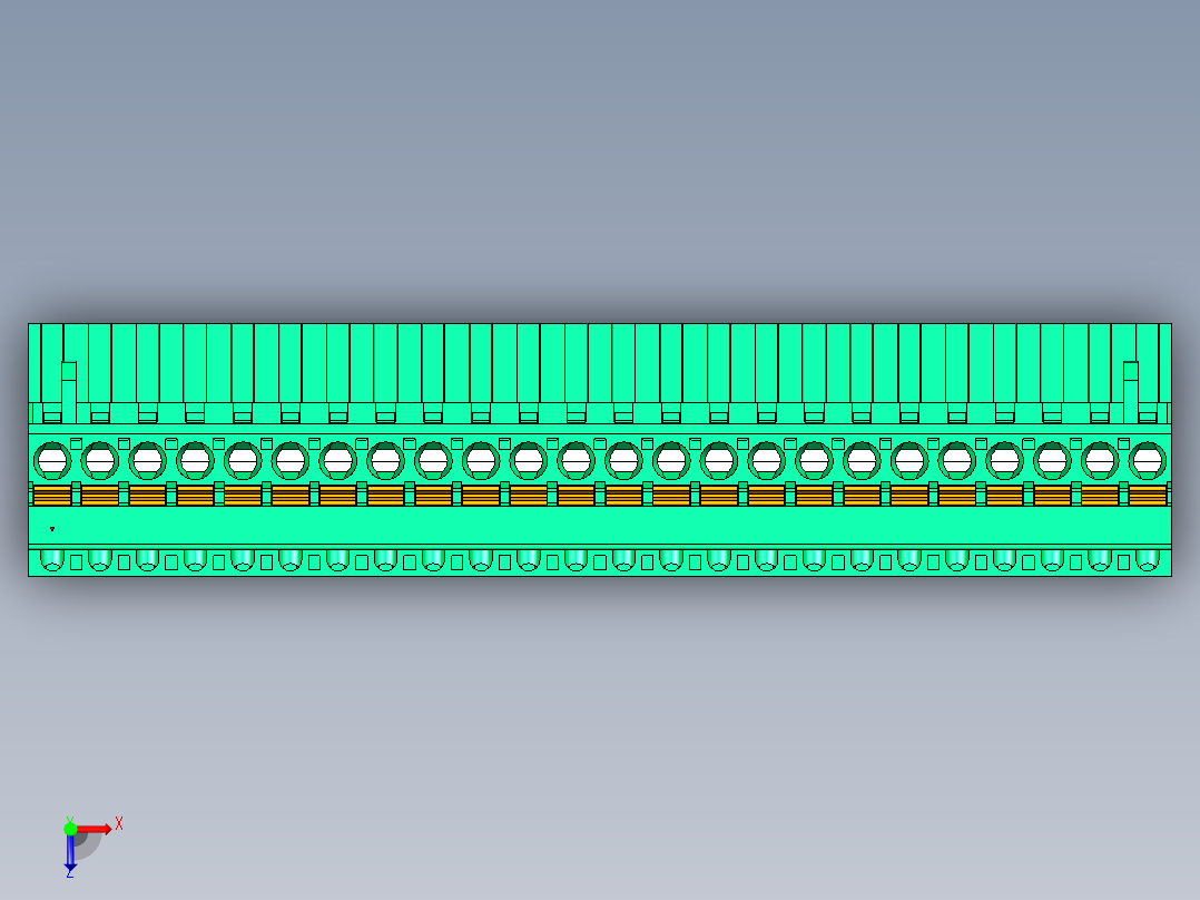 DEGSON 2EDG 系列 5.0mm 可插拔接线端子组-2EDGKDA-5.0-24P-14-00AH俯视图