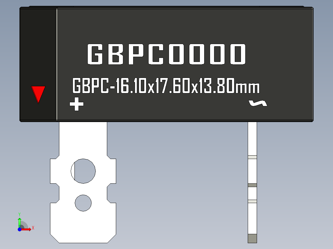 桥式整流器-GBPC_Min_Size前视图