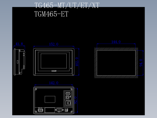 人机界面TGM465-ET、TG465-MTUTETXT