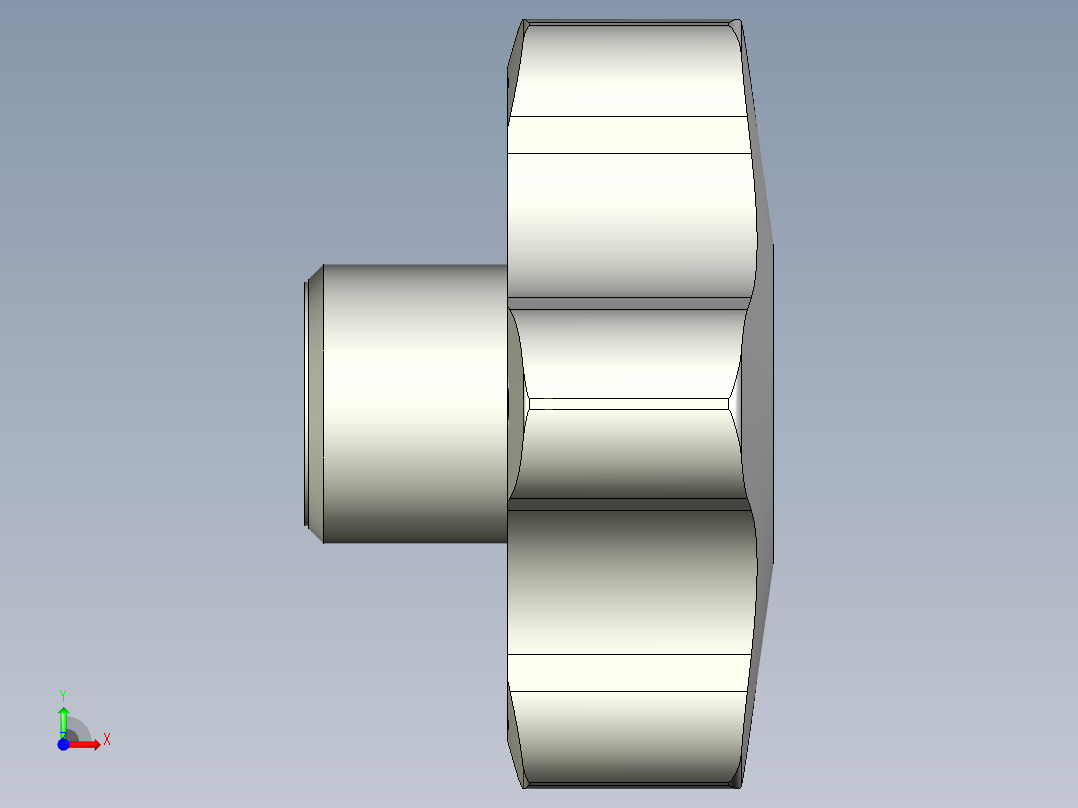 星型把手VCT.FP-3D多系列多零件图纸模型前视图