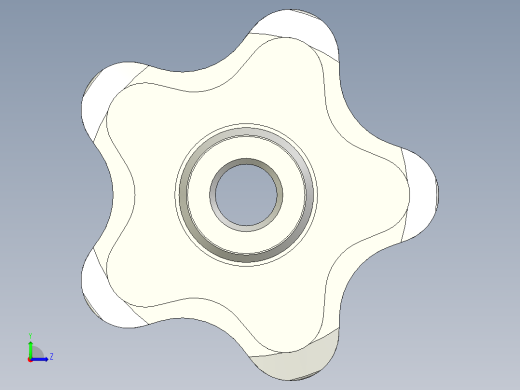 星型把手VCT.FP-3D多系列多零件图纸模型左视缩略图
