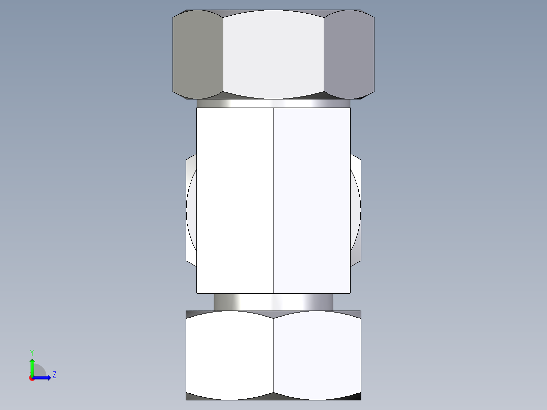 卡套式工业通用硬管接头EO_Standpipe_run_tee_EVL28L71左视图