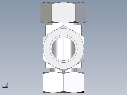 卡套式工业通用硬管接头EO_Standpipe_run_tee_EVL28L71右视缩略图