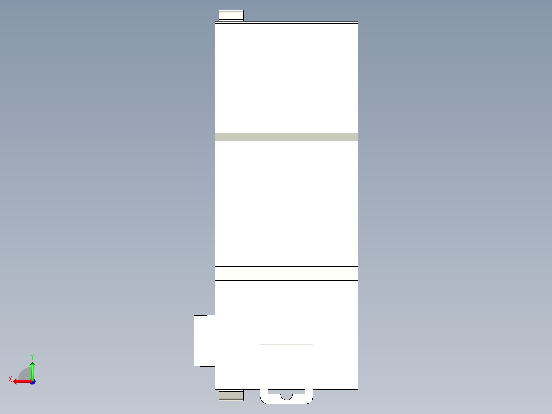 基恩士KV-U7_kc图纸模型后视图