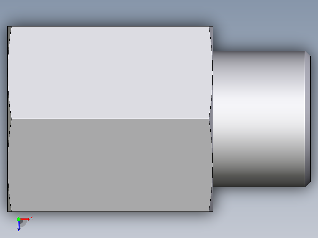 卡套式工业通用硬管接头EO_Swivel_connector_GAI08LR71X俯视图
