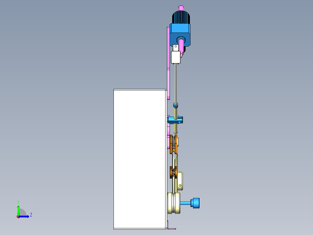 张力器三维模型左视图