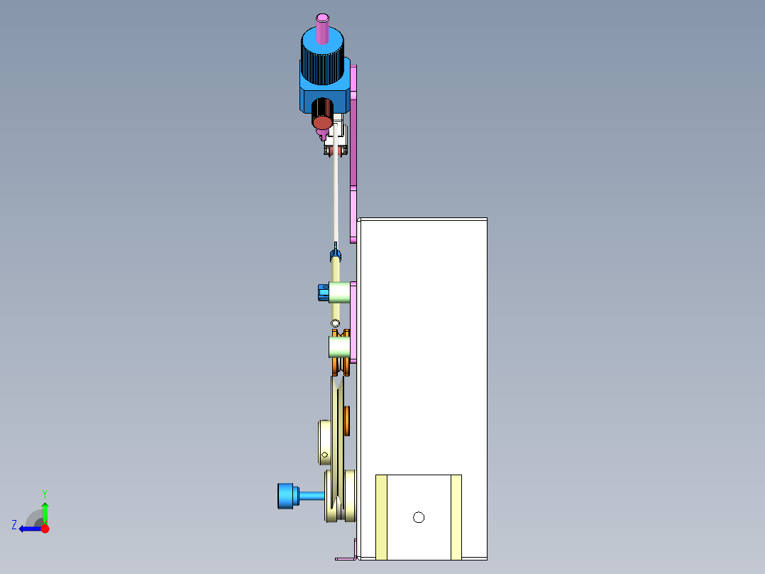 张力器三维模型右视图