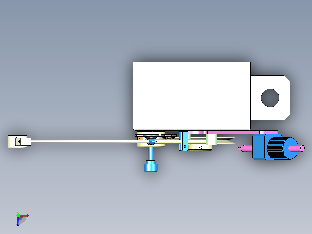 张力器三维模型俯视图