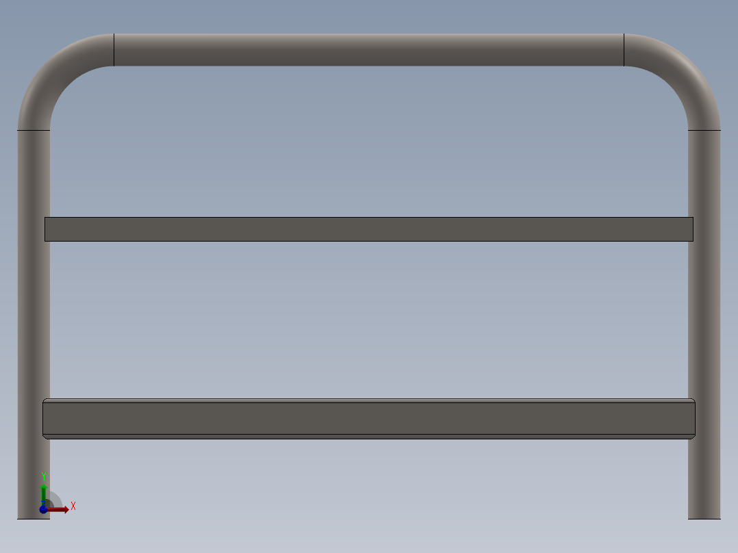 铁床框架床前视图