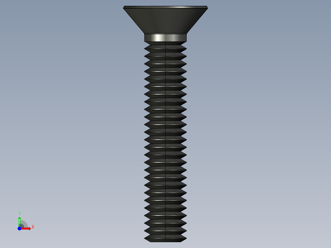 紧固件-STEP 0.3100 Allen Flathead前视图