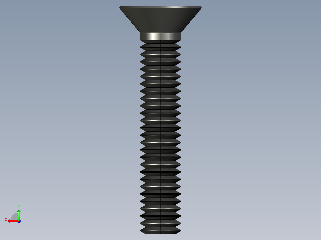 紧固件-STEP 0.3100 Allen Flathead后视图