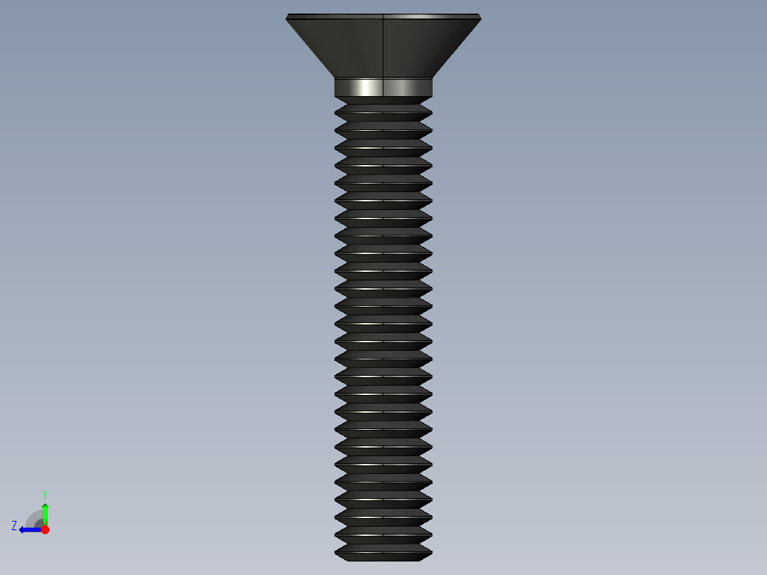 紧固件-STEP 0.3100 Allen Flathead右视图
